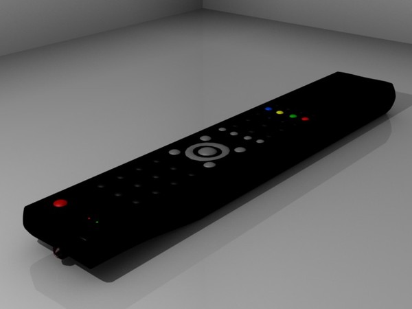 free 3ds model tv remote - TV remote by damrs3d